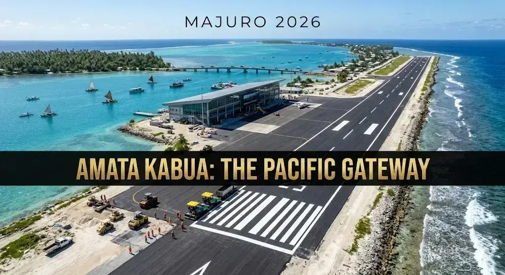 Amata Kabua Airport Expansion 2026: Full guide to the new international terminal and runway repaving.