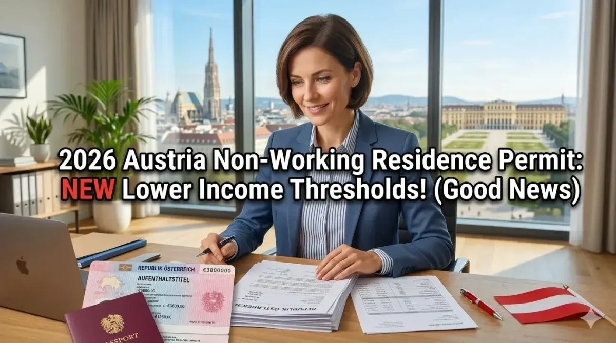 Austria's 2026 Non-Working Resident Permit: New Minimum Income Thresholds