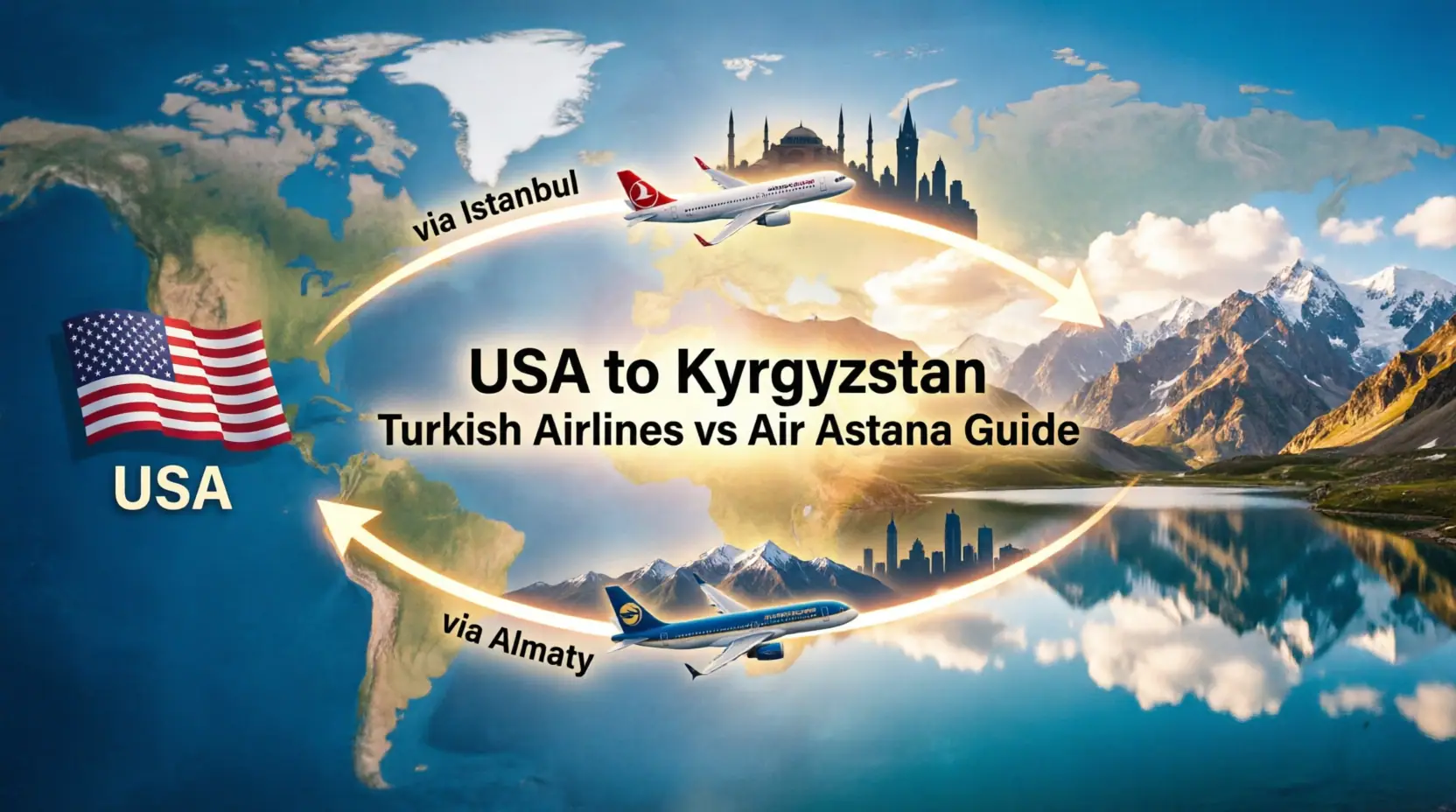 Best Way to Travel from USA to Kyrgyzstan Turkish Airlines or Air Astana