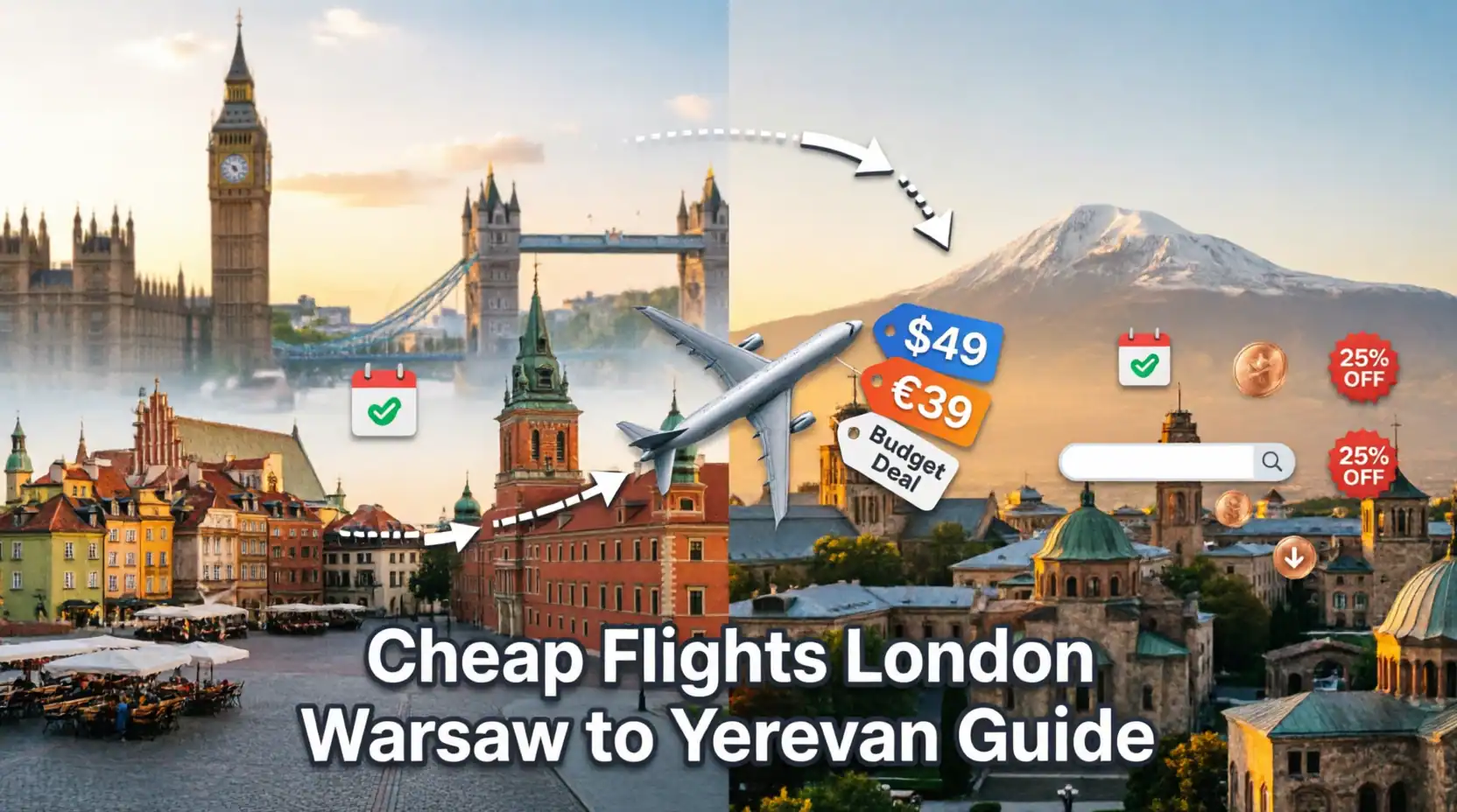 Budget Travel Hacks for Cheap Flights London Warsaw to Yerevan