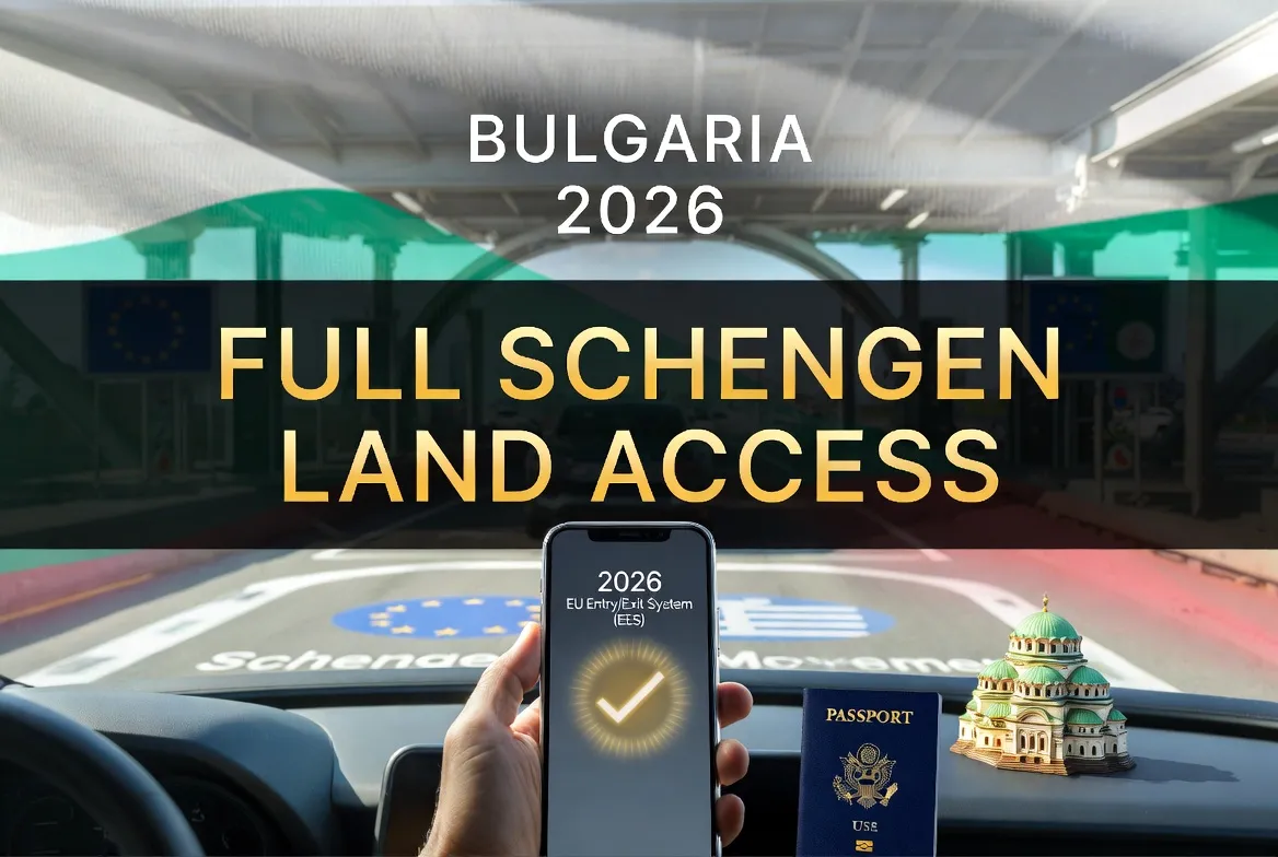 Bulgaria Schengen Update 2026: New Land Border Rules and What it Means for US Tourists.