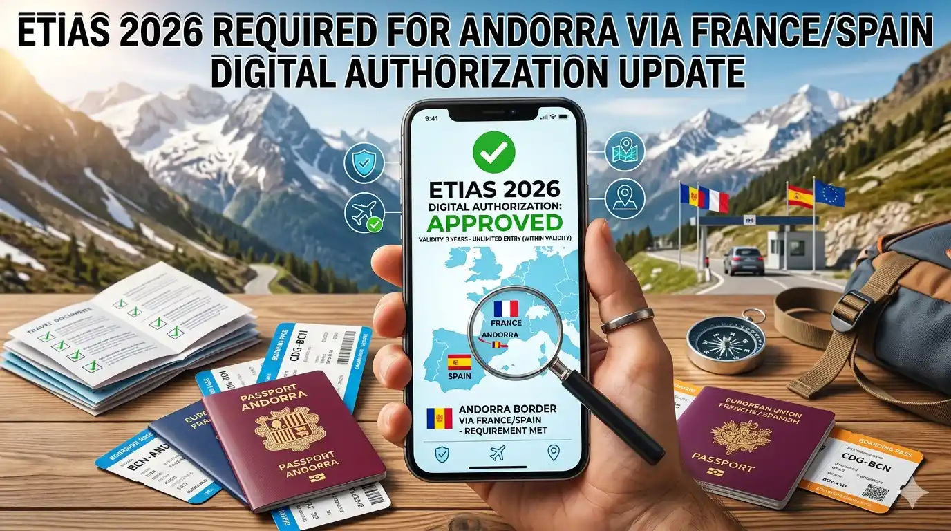 ETIAS 2026: Digital Authorization Required for Andorra via Spain/France