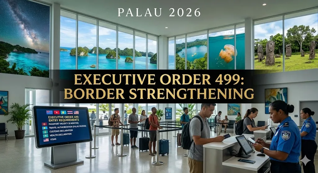 Executive Order 499: Why 12 nations lose Palau visa-on-arrival privileges on March 30, 2026.