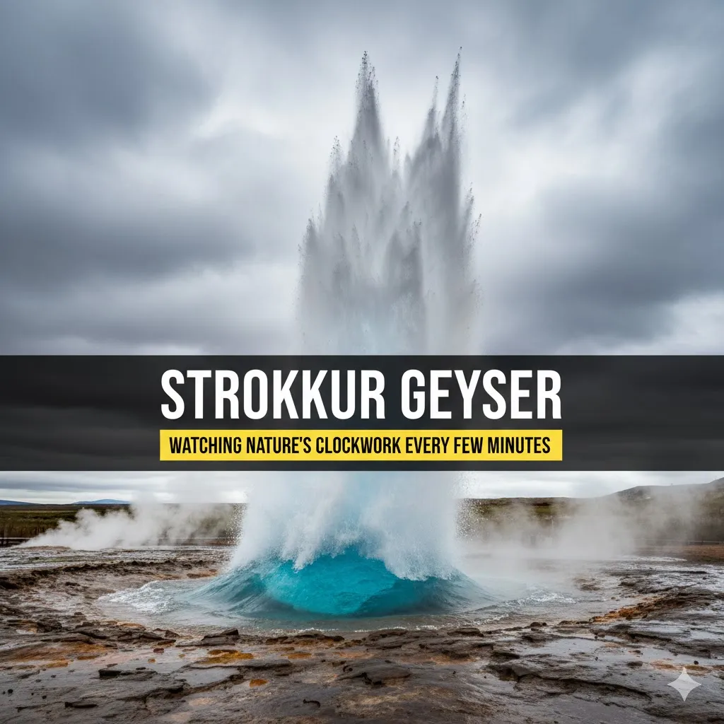 Geysir Geothermal Area: Watching Strokkur Erupt Every Few Minutes