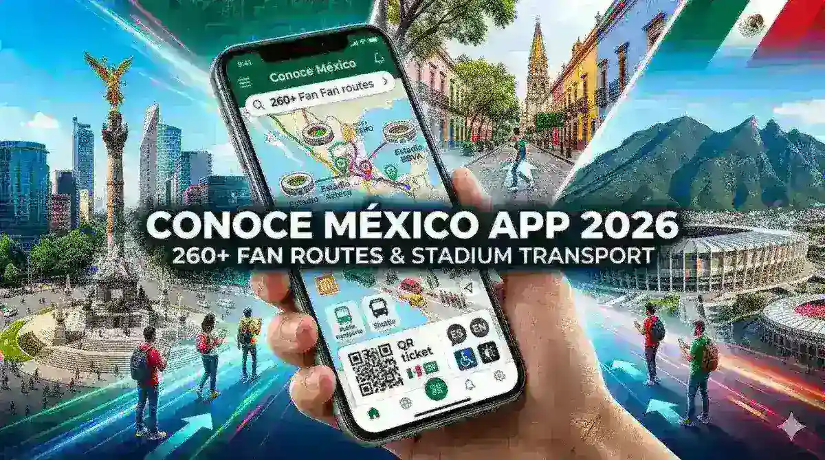 How to use the "Conoce México" app for 260+ fan routes and stadium transport in 2026.