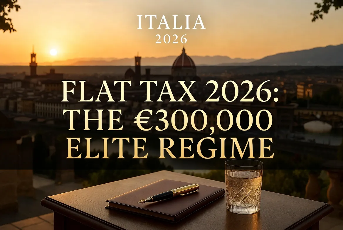 Italy Flat Tax 2026: Why new residents now face a €300,000 annual lump sum.
