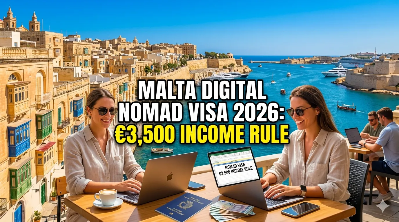 Malta Digital Nomad Visa 2026: €3,500 Income Rule Guide