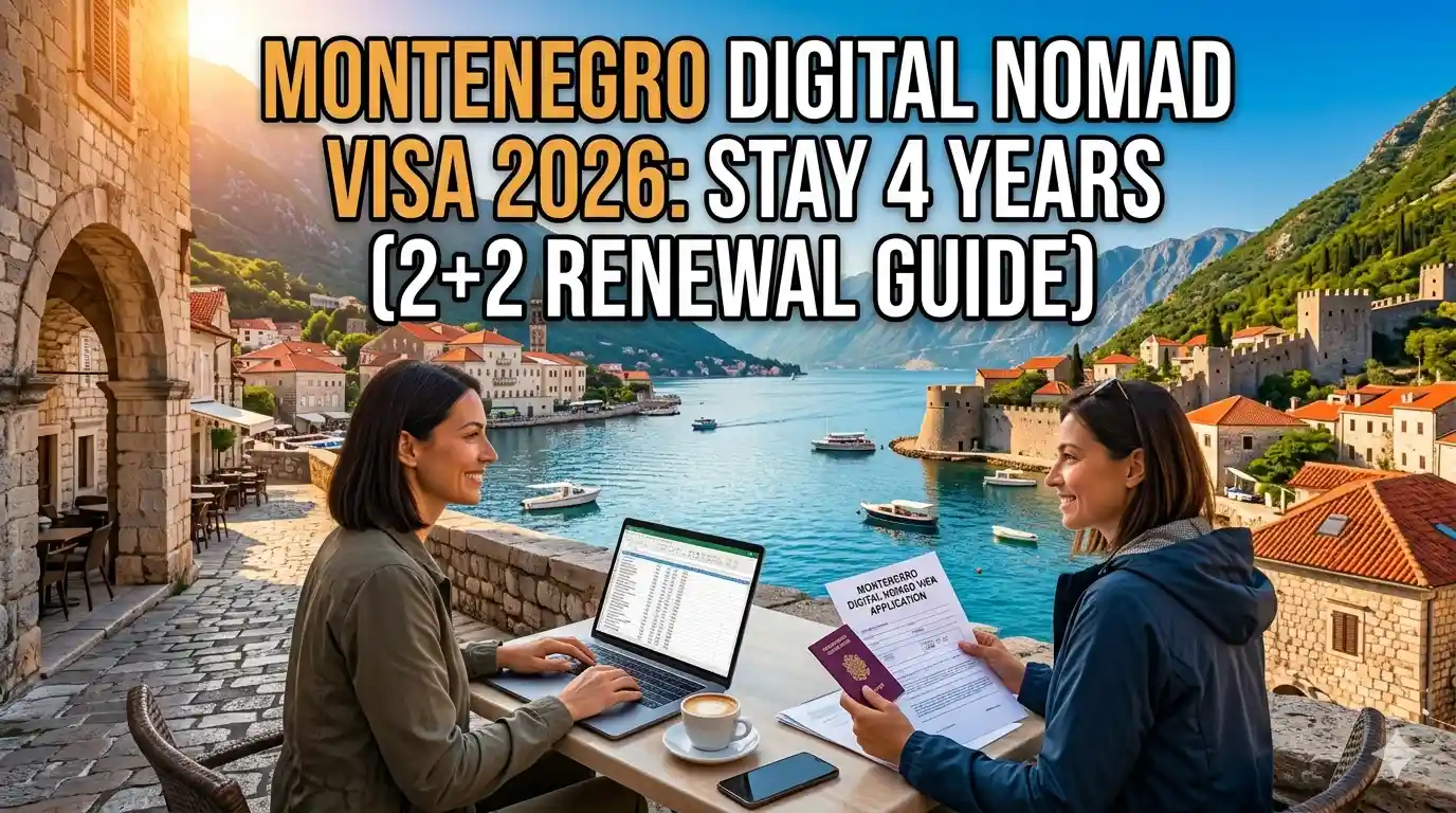 Montenegro Digital Nomad Visa 2026: 4-Year Stay Guide (2+2 Renewal)