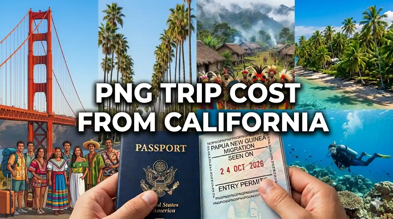 Papua New Guinea Travel Cost for 2 Weeks from California