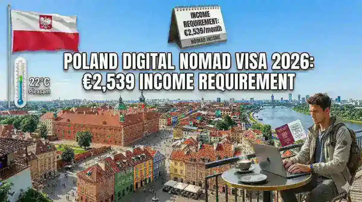 Poland Digital Nomad Visa 2026: €2,539 Income Guide