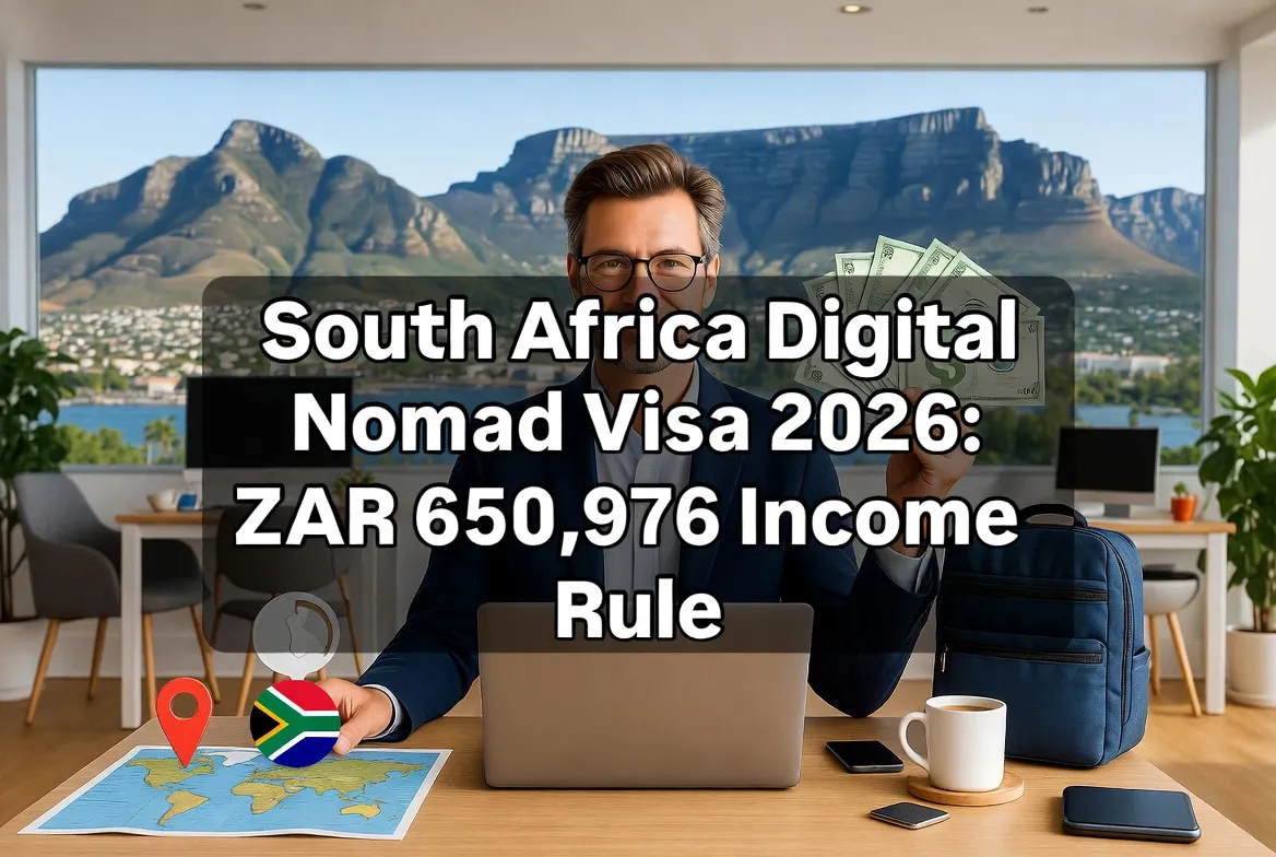 South Africa Digital Nomad Visa 2026: ZAR 650,976 Income Rule