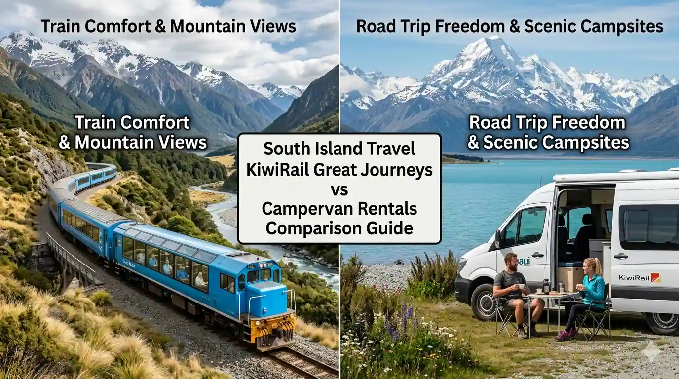 South Island Travel KiwiRail Great Journeys Versus Campervan Rentals