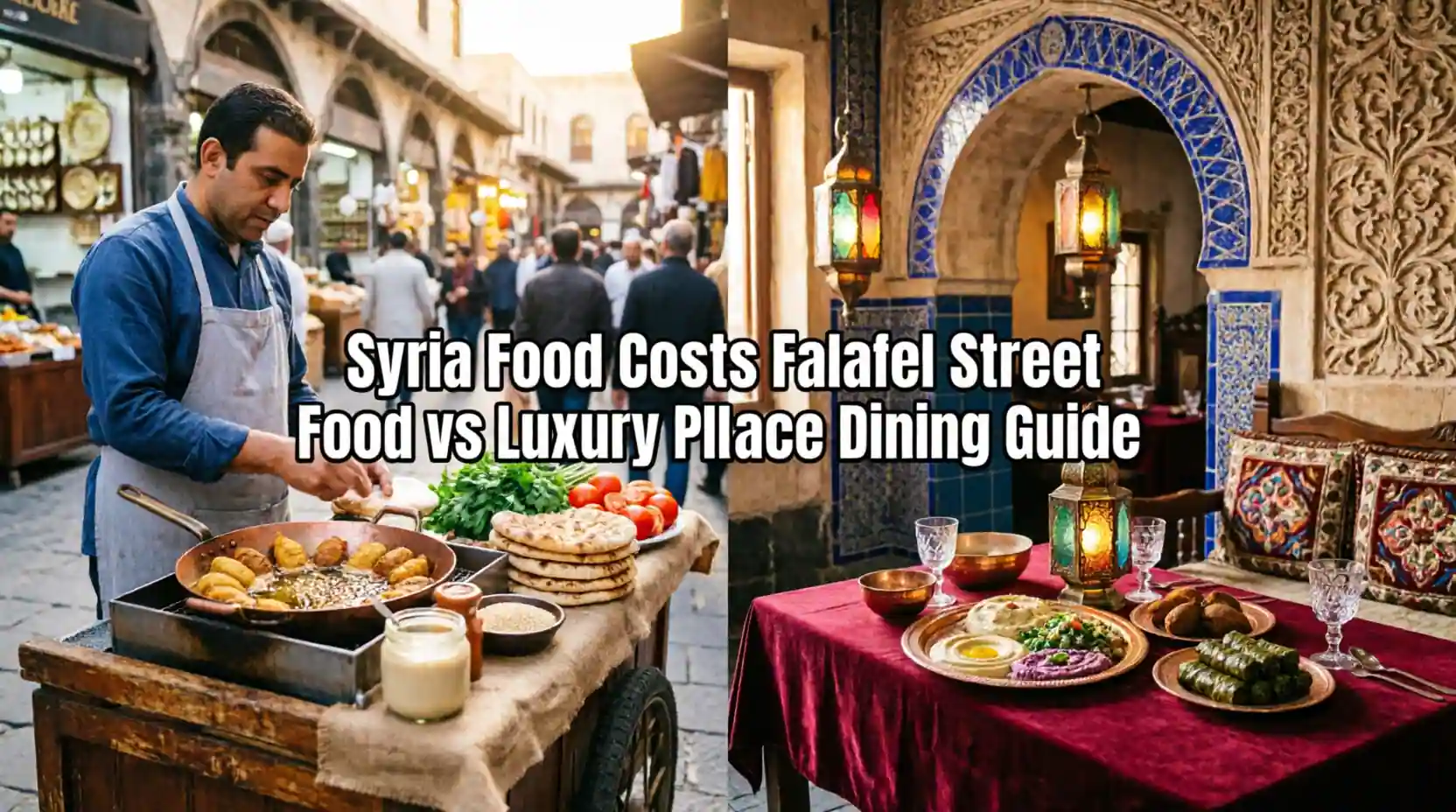 Syria Food Costs Falafel Street Food vs Luxury Palace Dining Guide 2026